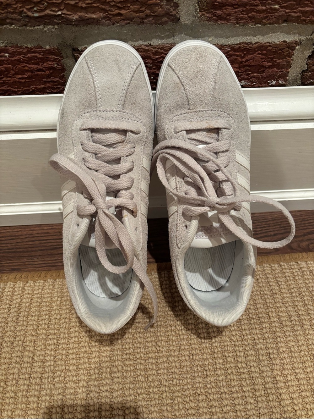 Adidas Women’s Light Beige Suede Sneakers - Classic Lace-Up
